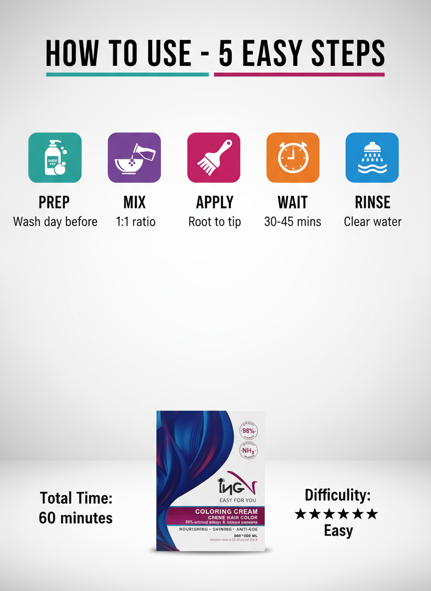 ING Coloring Cream How to Use Guide